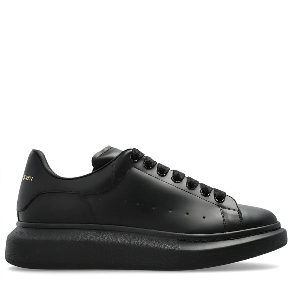 ALEXANDER McQueen Black Leather Sneakers – Authentic – Made in Italy size EU 45